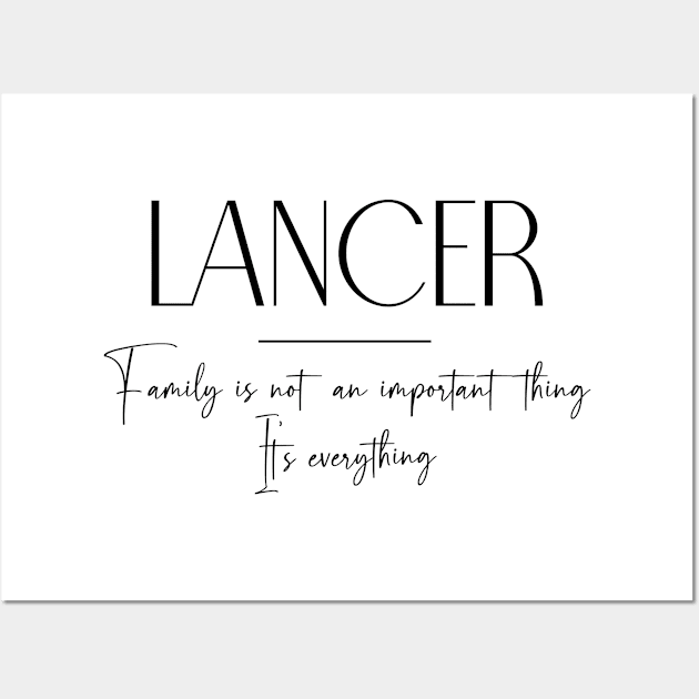 Lancer Family, Lancer Name, Lancer Middle Name Wall Art by Rashmicheal